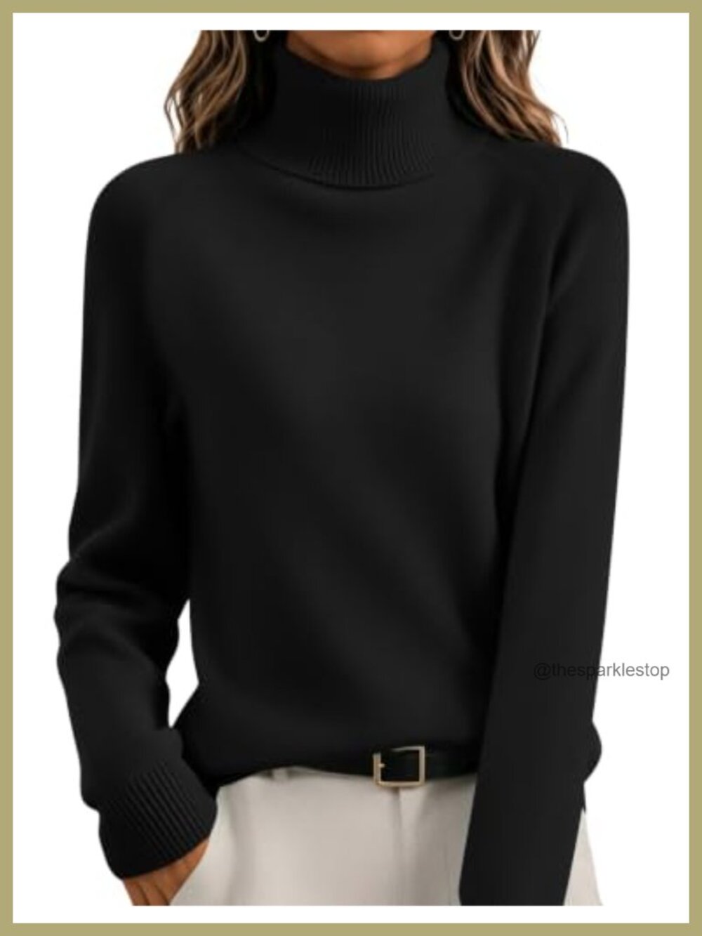 Zeagoo Womens Turtleneck Pullover Sweater Loose Fit Long Sleeve